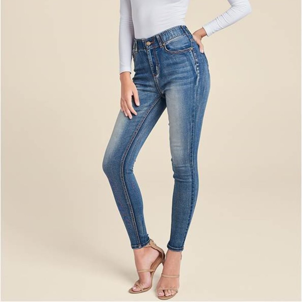 ELASTIC  WAISTBAND JEANS